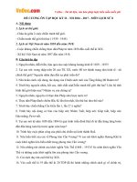 Đề cương ôn tập học kì 2 môn Lịch sử lớp 8 