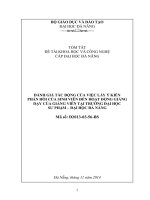 Đánh giá tác động của việc lấy ý kiến phản hồi của sinh viên đến hoạt động giảng dạy của giảng viên tại Trường Đại học Sư phạm - Đại học Đà Nẵn