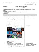 TIẾNG ANH LỚP 11  UNIT 12  LISTENING