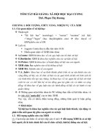 TÓM TẮT BÀI GIẢNG: XÃ HỘI HỌC ĐẠI CƯƠNG