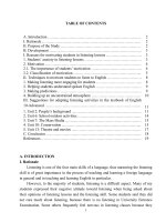 chuyên đề effective techniques to motivate students to listen to english 