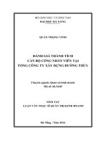 Đánh giá thành tích cán bộ công nhân viên tại Tổng Công ty Xây dựng đường thủ
