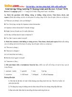 Giải bài tập Tiếng Anh lớp 9 Chương trình mới Review 3 (Unit 789) 