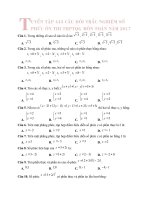 TUYỂN TẬP 443 BÀI TẬP TRẮC NGHIỆM SỐ PHỨC ÔN THI THPTQG NĂM 2017