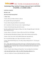 Giải bài tập Tiếng Anh lớp 9 Chương trình mới Unit 5: GETTING STARTED, A CLOSER LOOK 1 