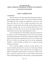 Using authentic materials to motivate students to listen to english