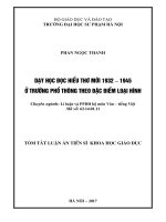 Dạy học đọc hiểu thơ mới 1932 – 1945 ở trường phổ thông theo đặc điểm loại hình 