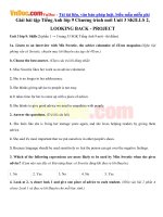 Giải bài tập Tiếng Anh lớp 9 Chương trình mới Unit 3 SKILLS 2, LOOKING BACK  PROJECT 