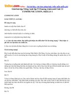 Giải bài tập Tiếng Anh lớp 9 Chương trình mới Unit 11 COMMUNICATION, SKILLS 1 