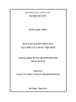 Đào tạo nguồn nhân lực tại Công ty Cao su Việt Hàn