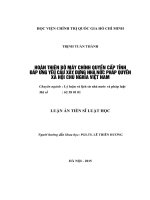 Hoàn thiện bộ máy chính quyền cấp tỉnh đáp ứng yêu cầu xây dựng nhà nước pháp quyền xã hội chủ nghĩa việt nam 