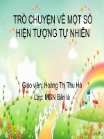 Trò chuyện về một số hiện tượng tự