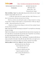 Đề thi học kì 1 môn Ngữ văn lớp 9 Phòng GDĐT Thanh Xuân, Hà Nội năm học 2016  2017