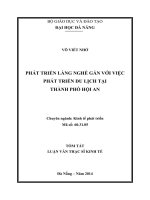 Phát triển làng nghề gắn với việc phát triển du lịch tại thành phố Hội An