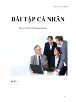 Bài tập môn phát triển khả năng lãnh đạo