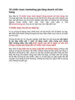 10 chiến lược marketing gia tăng doanh số bán hàng