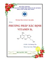Phương pháp xác định Vitamin B1