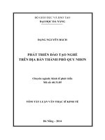 Phát triển đào tạo nghề trên địa bàn thành phố Quy Nhơn