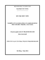 Nghiên cứu sự hài lòng của khách hàng đối với Siêu thị Big C Đà Nẵng