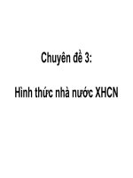 Chuyên đề 3 hinh thức nhà nước XHCN