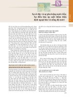 CHƯƠNG 29 Sự cô độc và sự pha loãng nước tiểu;Sự  điều  hòa  áp  suất  thẩm  thấu dịch ngoài bào và nắng đô natri