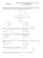 Bộ 10 đề minh họa TNPT lần 5 file word có đáp án chi tiết