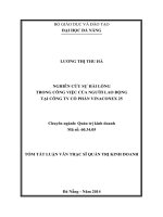 Nghiên cứu sự hài lòng trong công việc của người lao động tại Công ty Cổ phần Vinaconex 25