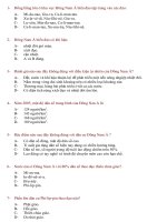 Bài tập trắc nghiệm địa lí lớp 11 học kì 2 về đông Nam Á