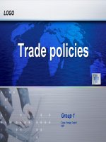 PRESENTATION ON TRADE POLICIES IN  2017