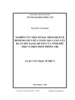 Nghiên cứu một số đặc điểm dịch tễ bệnh do giun đũa Toxocara canis gây ra ở chó tại ba huyện của tỉnh Phú Thọ và biện pháp phòng trị (LV thạc sĩ)