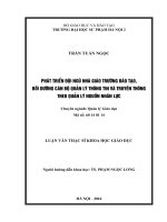 Phát triển đội ngũ nhà giáo trường đào tạo, bồi dưỡng cán bộ quản lý thông tin và truyền thông theo quản lý nguồn nhân lực 