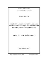 Nghiên cứu đặc điểm cấu trúc và khả năng tích lũy Carbon của trạng thái rừng phục hồi IIa tại huyện Đại Từ, tỉnh Thái Nguyên (LV thạc sĩ)
