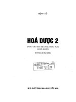 HOA DUOC 2 DUNG CHO DAO TAO DUOC SĨ