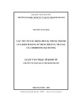 Các yếu tố tác động đến sự trung thành của khách hàng sử dụng dịch vụ trả sau của Mobifone Hải Dương (LV thạc sĩ)