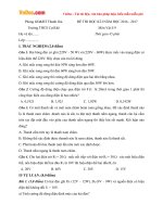 Đề thi học kì 1 môn Vật lý lớp 9 trường THCS Cự Khê, Hà Nội năm học 2016  2017 