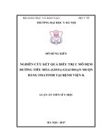 Nghiên cứu kết quả điều trị u mô đệm đường tiêu hóa (GISTs) giai đoạn muộn bằng imatinib tại bệnh viện k 