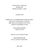 Nghiên cứu tỷ lệ nhiễm human papilloma virus, một số yếu tố liên quan và kết quả điều trị các tổn thương cổ tử cung ở phụ nữ thành phố cần thơ (tt) 