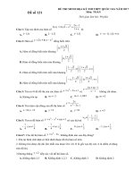 Bộ 10 đề minh họa Tốt nghiệp THPT lần 13 file word có đáp án chi tiết