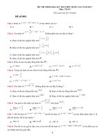 10 đề minh họa TNPT lần 1 năm học 20162017 file word có đáp án chi tiết