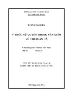 Ý thức nữ quyền trong văn xuôi Võ Thị Xuân Hà