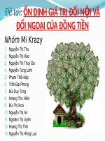 Slide thuyết trình Các công cụ trong chính sách tiền tệ của NHTW