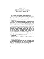 Giáo trình giản yếu về từ vựng và ngữ nghĩa tiếng việt phần 2 