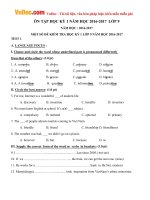 Bộ đề ôn tập học kỳ 1 môn Tiếng Anh lớp 9 