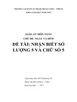 giáo án Toán lớp chồi
