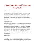 5 nguyên nhân gây phản ứng sau tiêm chủng vắc xin 