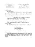 Đề thi học kì 1 môn Ngữ văn lớp 9 huyện Tứ Kỳ, Hải Dương năm 2015  2016