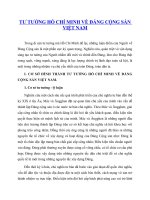 TƯ TƯỞNG hồ CHÍ MINH về ĐẢNG CỘNG sản VIỆT NAM