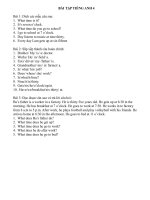 BÀI TẬP TIẾNG ANH 4