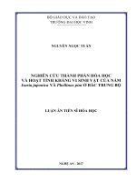 Nghiên cứu thành  phần  hóa  học và  hoạt tính kháng vi sinh vật của nấm isaria japonica và phellinus pini ở vùng bắc trung bộ 