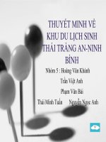 THUYẾT MINH về KHU DU LỊCH SINH THÁI